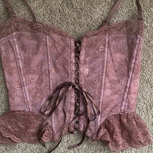 Brown Lace Corset